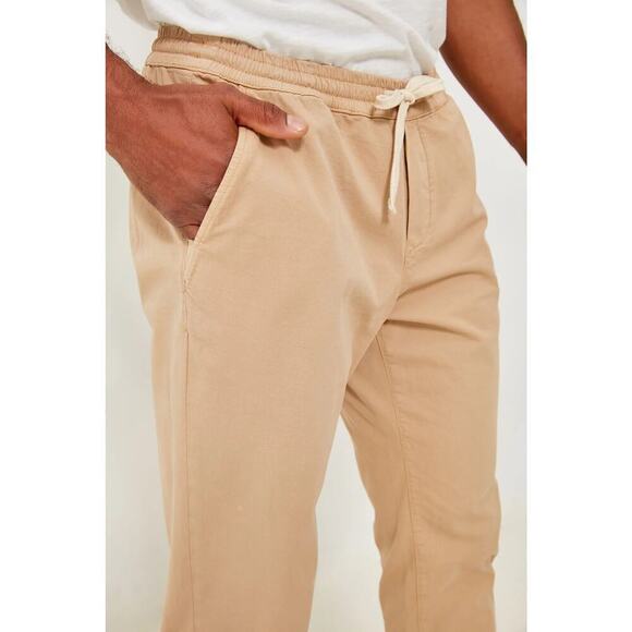 Marine Layer Saturday Athletic Fit Drawstring Waist Pants Faded Khaki Tan XXL - Picture 4 of 16
